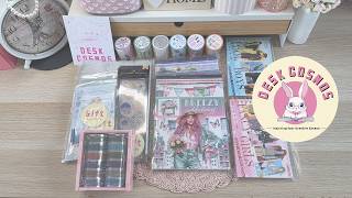 ASMR | Unboxing journaling supplies | DESK COSMOS | ASMR collage journaling #deskcosmos