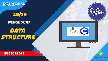 Merge sort in c | Merge sort in  Data Structure | Merge sort Algorithm Part 16/16