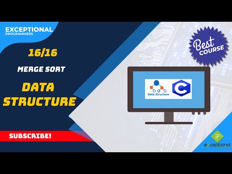 Merge sort in c | Merge sort in  Data Structure | Merge sort Algorithm Part 16/16