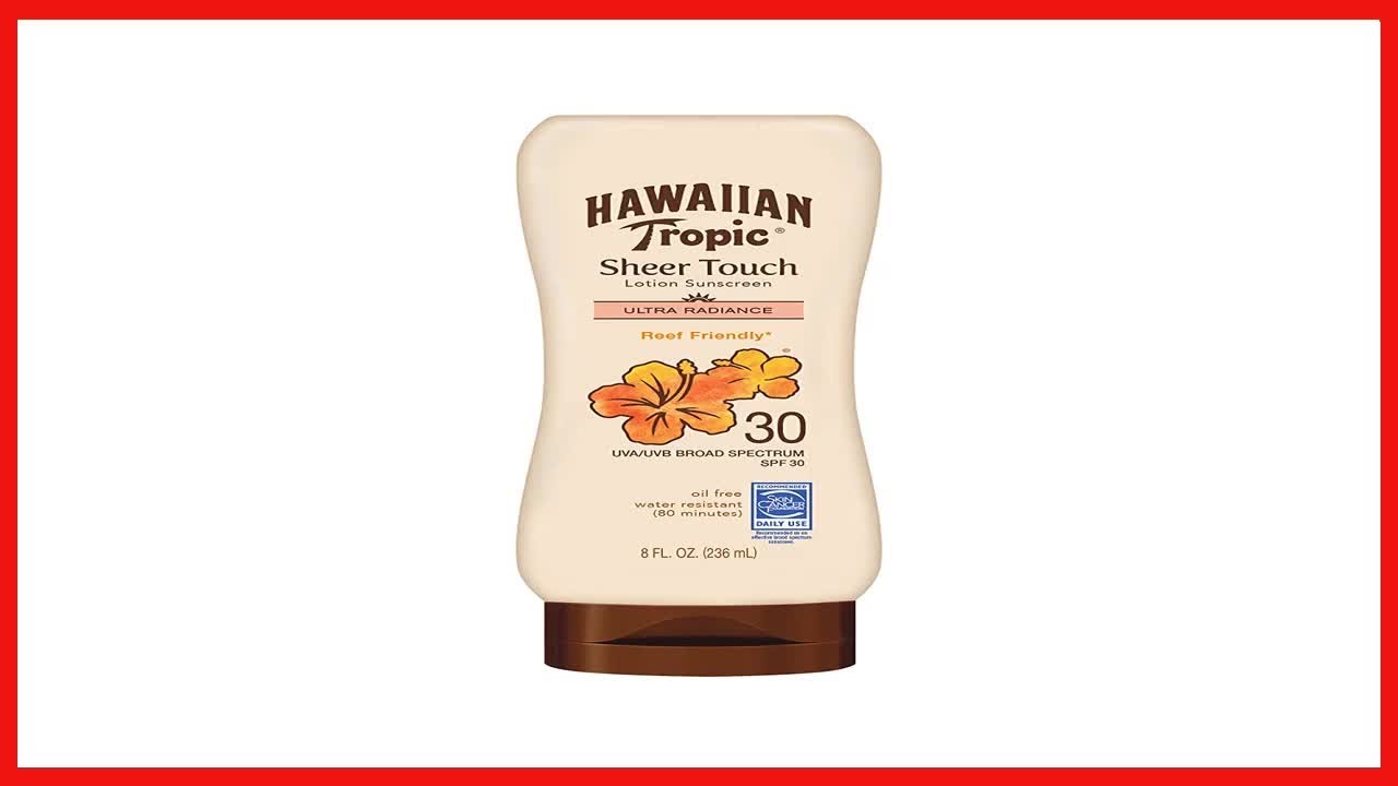 Hawaiian Tropic Sheer Touch Lotion Sunscreen, Moisturizing Broad Spectrum Protection, SPF 30