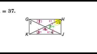 Day 11 HW   #9 to #11   Rectangle Proof, Finding Angles in a Rectangle, Distance Formula