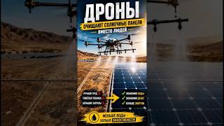 Дроны начали очищать солнечные панели вместо людей