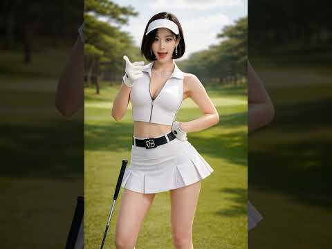 [AI] 상큼함 터지는 화이트 골프웨어 챌린지 ⛳️✨ | Overdrive #AI모델 #골프웨어 #골프챌린지 #Overdrive#shorts