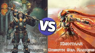 Warmachine 100pt Battle Report - Crucible Guard (Baldwin Gearhart) vs Orgoth Sea Raiders (Kishtaar)