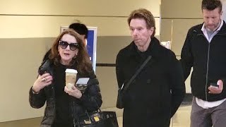 Producer Jerry Bruckheimer And Wife Linda Are Fashionable Flyers At LAX