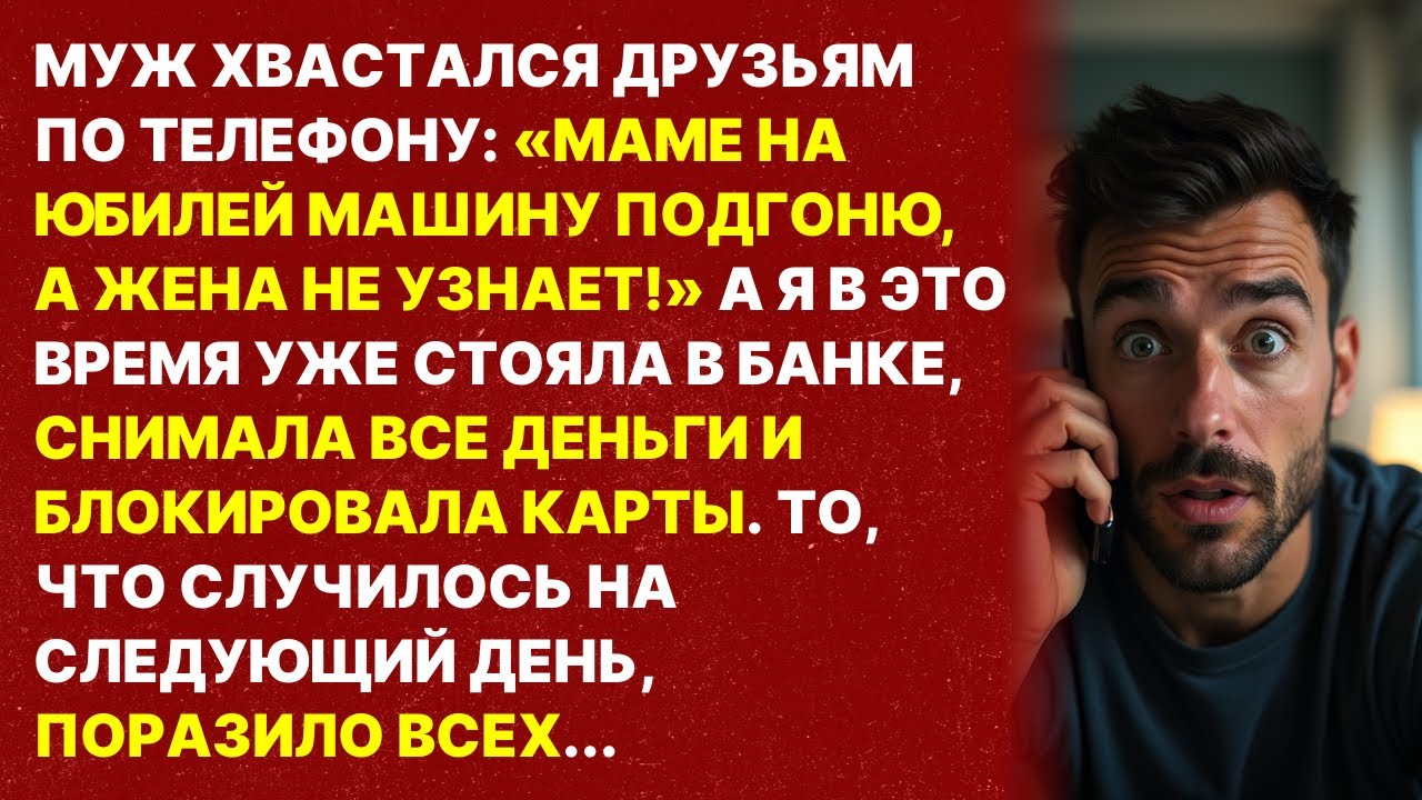«МАМЕ МАШИНУ ПОДГОНЮ, ЖЕНА НЕ УЗНАЕТ» – хвастался муж друзьям. Но я уже стояла в банке...