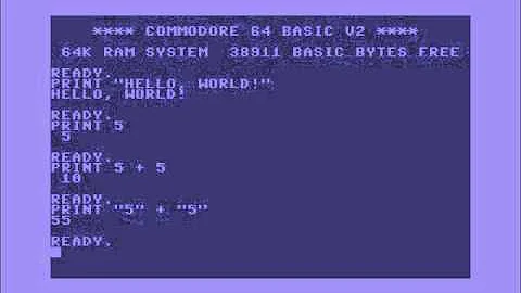 Commodore BASIC Tutorial 1 - Writing, Running, Saving, and Loading Code