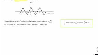 Clarification: Cosine (an) terms of triangular waveform