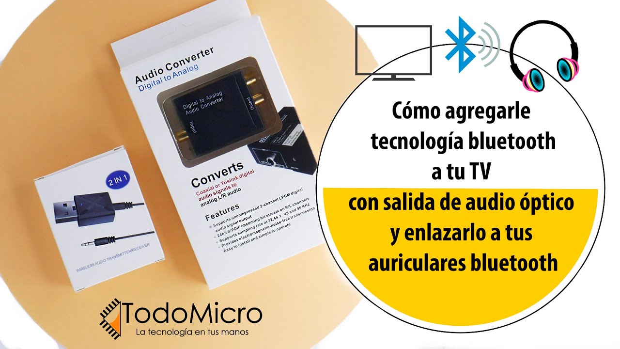 🎧➡📺 Cómo conectar auriculares bluetooth a una TV con salida de