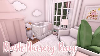 Aesthetic Baby Nursery! Cute Blush Nursery Room Idea | Bloxburg Speed Build | Roblox