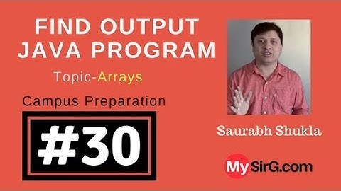 #30 Find output of Java Program