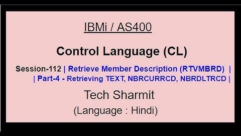 Retrieve Member Description (RTVMBRD) Part-4 | IBM i | AS400 | CLLE | cl programming in IBM i  AS400