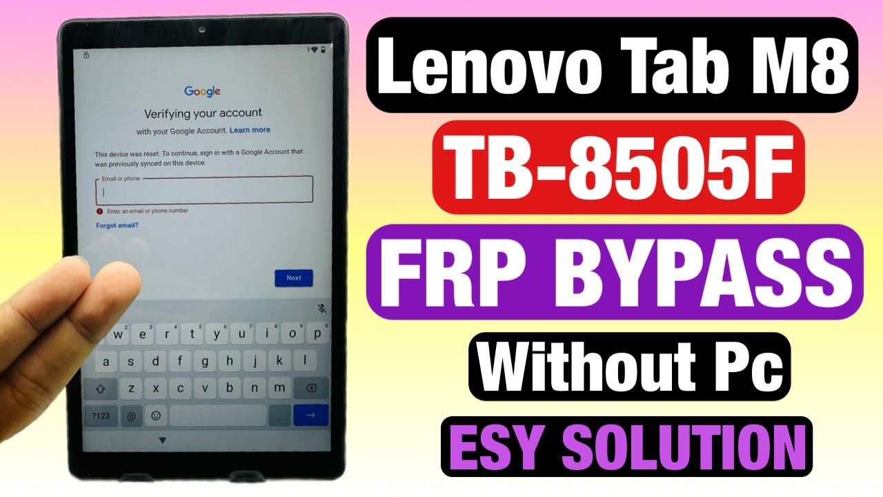 How To Lenovo M8 FRP Bypass.Lenovo (TB8505F) Google Account Bypass