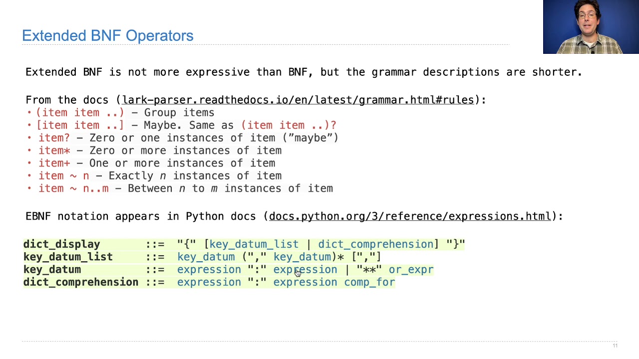Extended BNF - YouTube