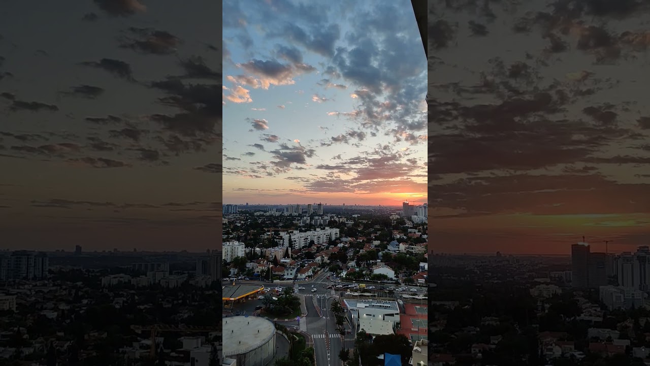 Sunset over Tel Aviv, Israel 