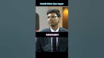 Harshit mehar upsc mock interview #iasinterviews  #shorts