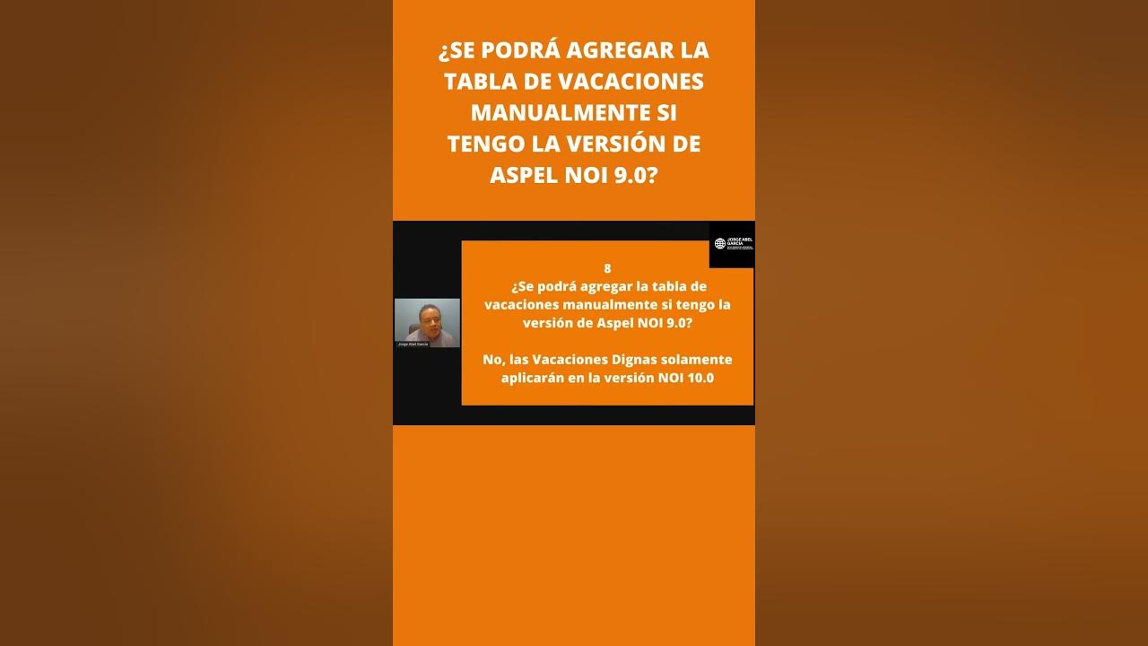 Se Podrá Agregar la Tabla de Vacaciones Manualmente si tengo la Versión