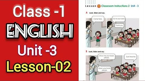 class one english book unit 3 lesson 2