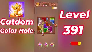 Catdom Color Hole Level 391 Walkthrough [NEW UPDATE] 🐱🟣 | Relaxing Color Puzzle Game | Go Answer