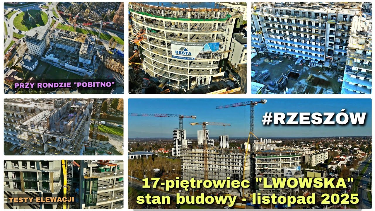 17-piętrowy wieżowiec "Lwowska" 🏢 od Vispro - rondo Pobitno - stan budowy 🏗️ listopad 2025 