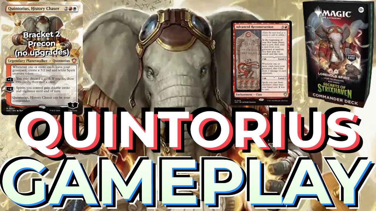 QUINTORIUS, HISTORY CHASER Lorehold Spirit PRECON Gameplay EDH ...