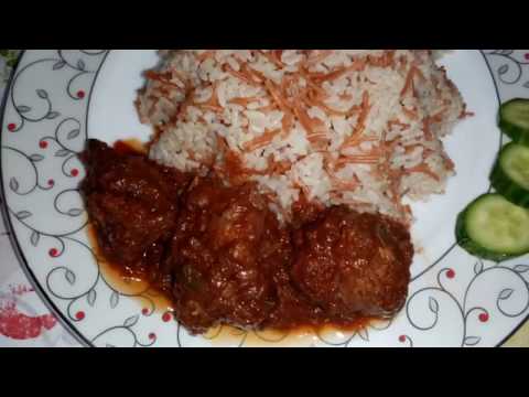 أطعم والذ كباب حله مع رز بالشعريه سهل وبسيط و طعمه حكاااااااايه