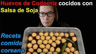 Prueba Esta Comida Coreana Más Rica | Huevos de Codorniz cocidos con Salsa de Soja