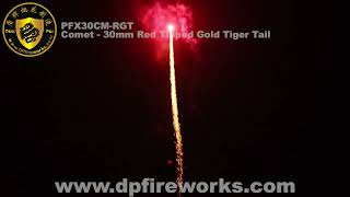 1.4G PRO FIREWORKS: PFX30CM Comet - 30mm Red Tipped Gold Tiger Tail