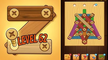 🏅 SCREW PUZZLE: Wood Nut & Bolt 🤪 Level 62 🧩 Gameplay Walkthrough