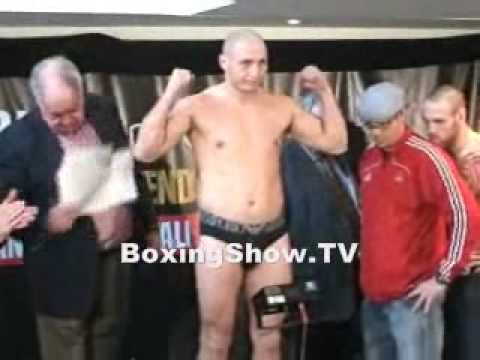 Champion Adrian Diaconu vs David Whittom @ Weigh inn on BoxingShow.TV