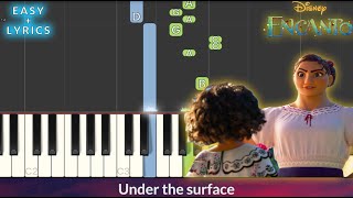 Surface Pressure  Encanto EASY Piano Tutorial + Lyrics