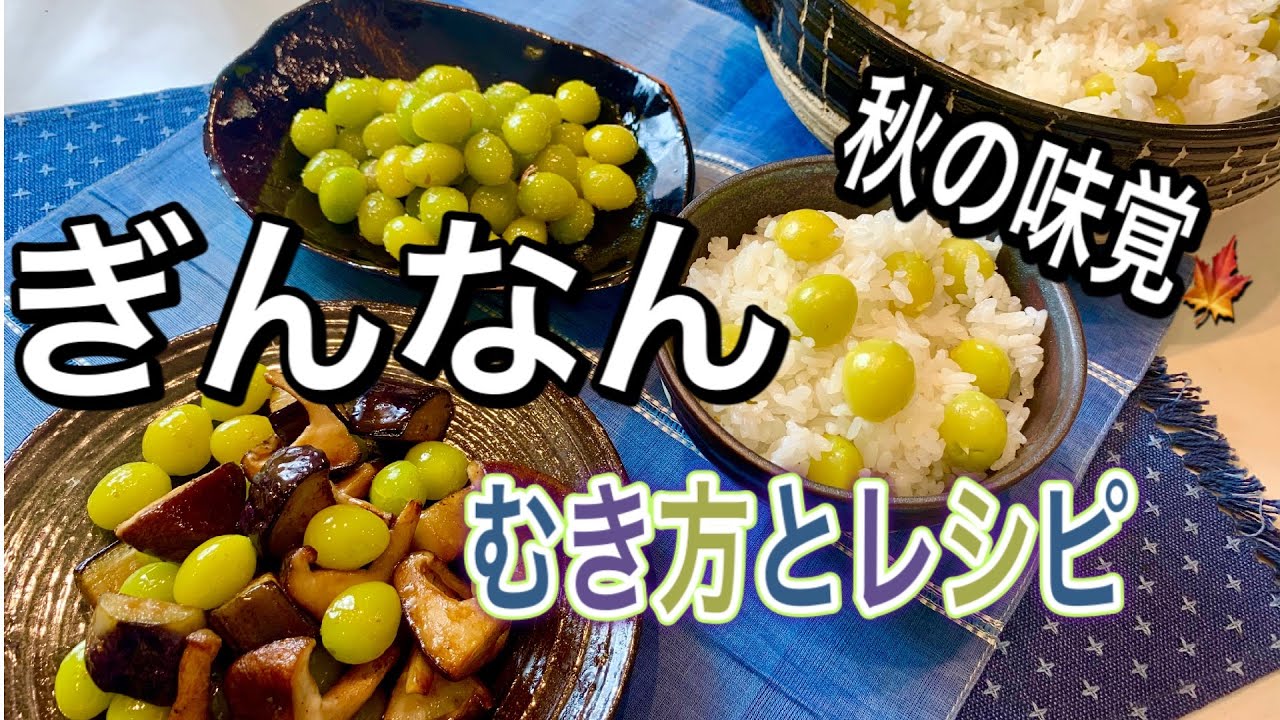 ぎんなんの食べ方 スルンとむける薄皮取りで大量消費 秋の極上簡単レシピ3品 Youtube