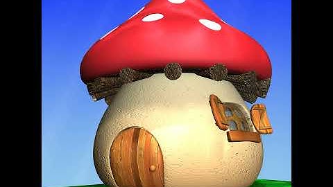 3D Model of Cartoon Mushroom Village Review