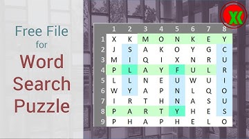 Free File for Word Search Puzzle by Excel