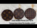 Louis Vuitton round coin purse comparison/What fits inside besides coins?