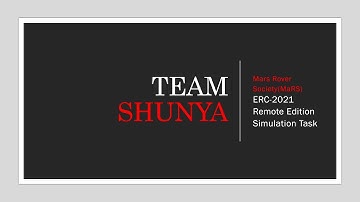 Team Shunya Simulation Task ERC 2021 Remote