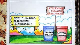 Cara Menggambar Poster Tema Kebersihan - Poster Kebersihan - Kebersihan Sebagian dari Iman Cara Menggambar Poster Tema Kebersihan - Poster Kebersihan - Kebersihan Sebagian dari Iman
