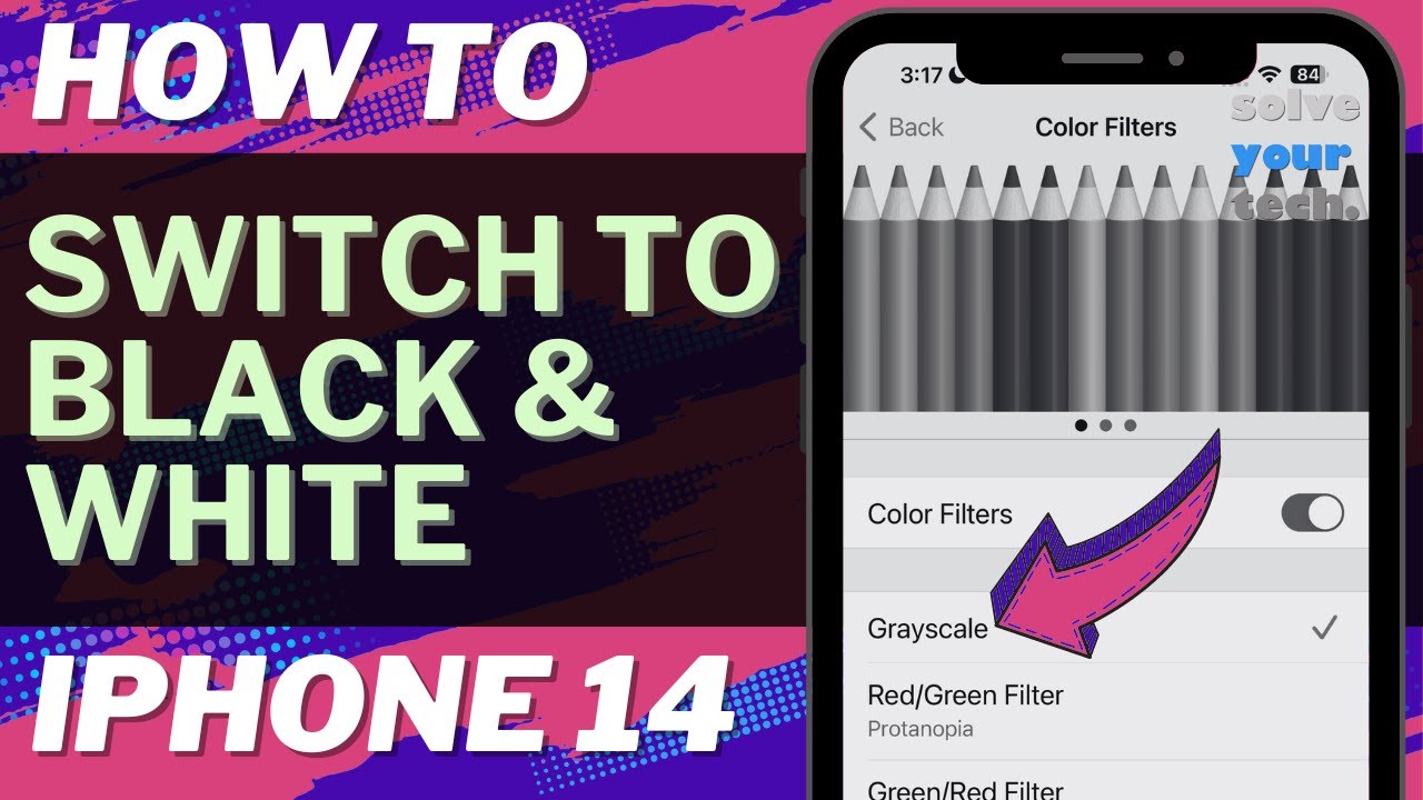 How to Switch to Black and White on iPhone 14 - YouTube