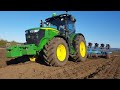 Ploughing john deere 7250r  6 furrow lemken europal 9