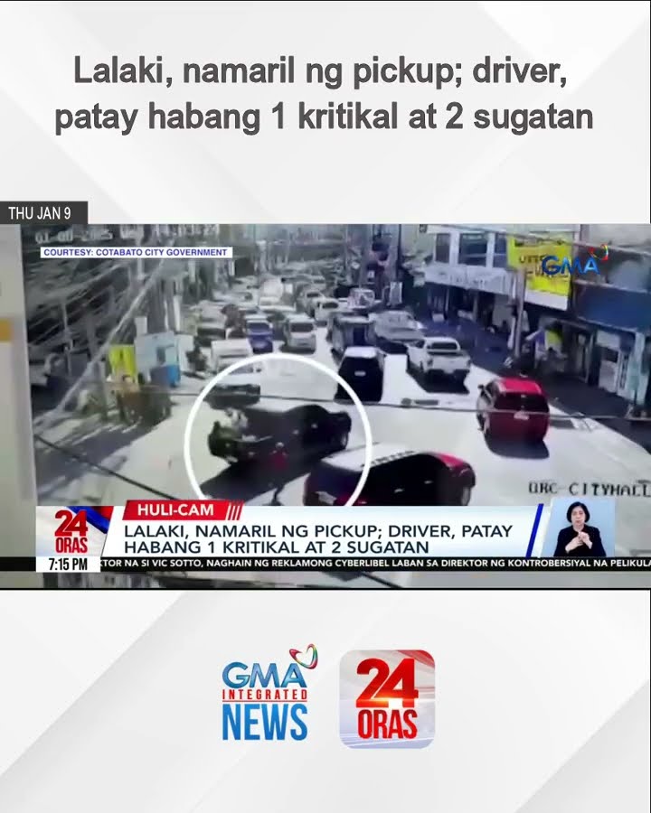 Lalaki, namaril ng pickup; driver, patay habang 1 kritikal at 2 sugatan | 24 Oras