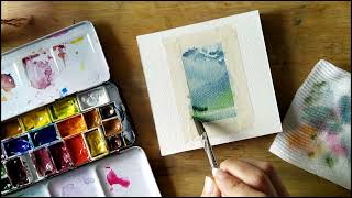 Real Time relaxing Paint Along - 3 landscapes paintings