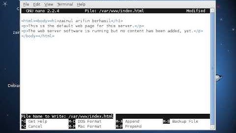 KONFIGURASI DATABASE DAN WEBSERVER DI DEBIAN 6.05 SQUEEZE
