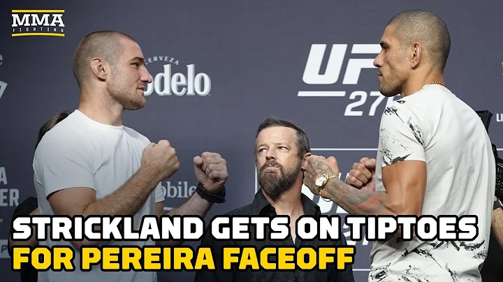 Sean Strickland Gets On Tiptoes For Alex Pereira F...