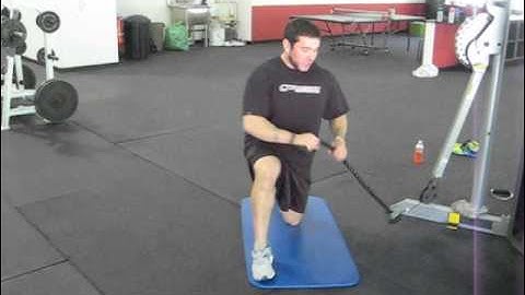 EricCressey.com: Setting up for Half Kneeling Cable Rotary Core Stability Exercises