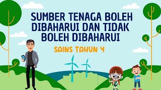 Sains Tahun 4 | Sumber Tenaga Boleh Dibaharui dan Tidak Boleh Dibaharui