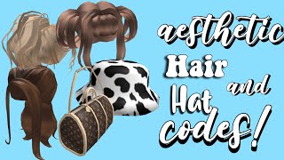 AESTHETIC HAIR AND HAT CODES FOR BLOXBURG!
