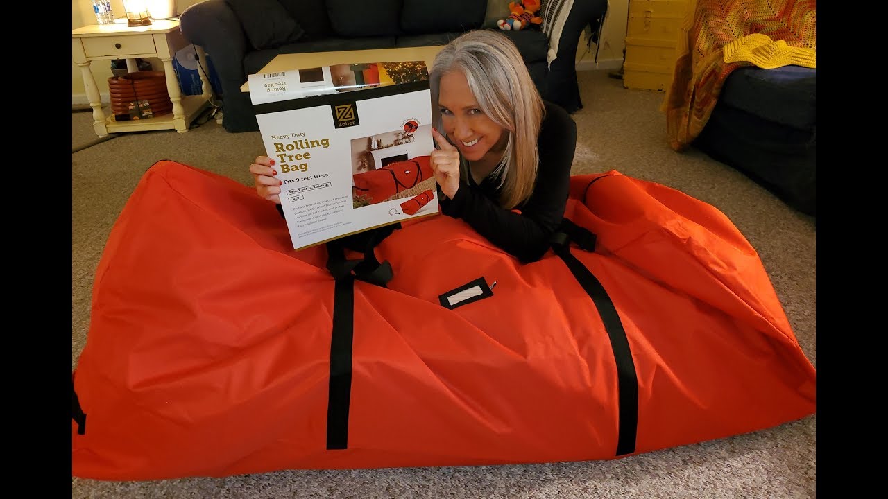 Christmas Tree Storage | Rolling Tree Bag by Zober | KimTownselYouTube