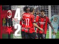 Rossoneri win in first leg  ac milan 42 slavia praha  highlights europa league round of 16