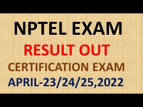 NPTEL Exam Result out || NPTEL Exam April 2022 Result updates || NPTEL Result Download||NPTEL Result