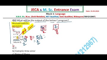 JECA Mock 1: JECA 2025 Mock Test on C Programming Language